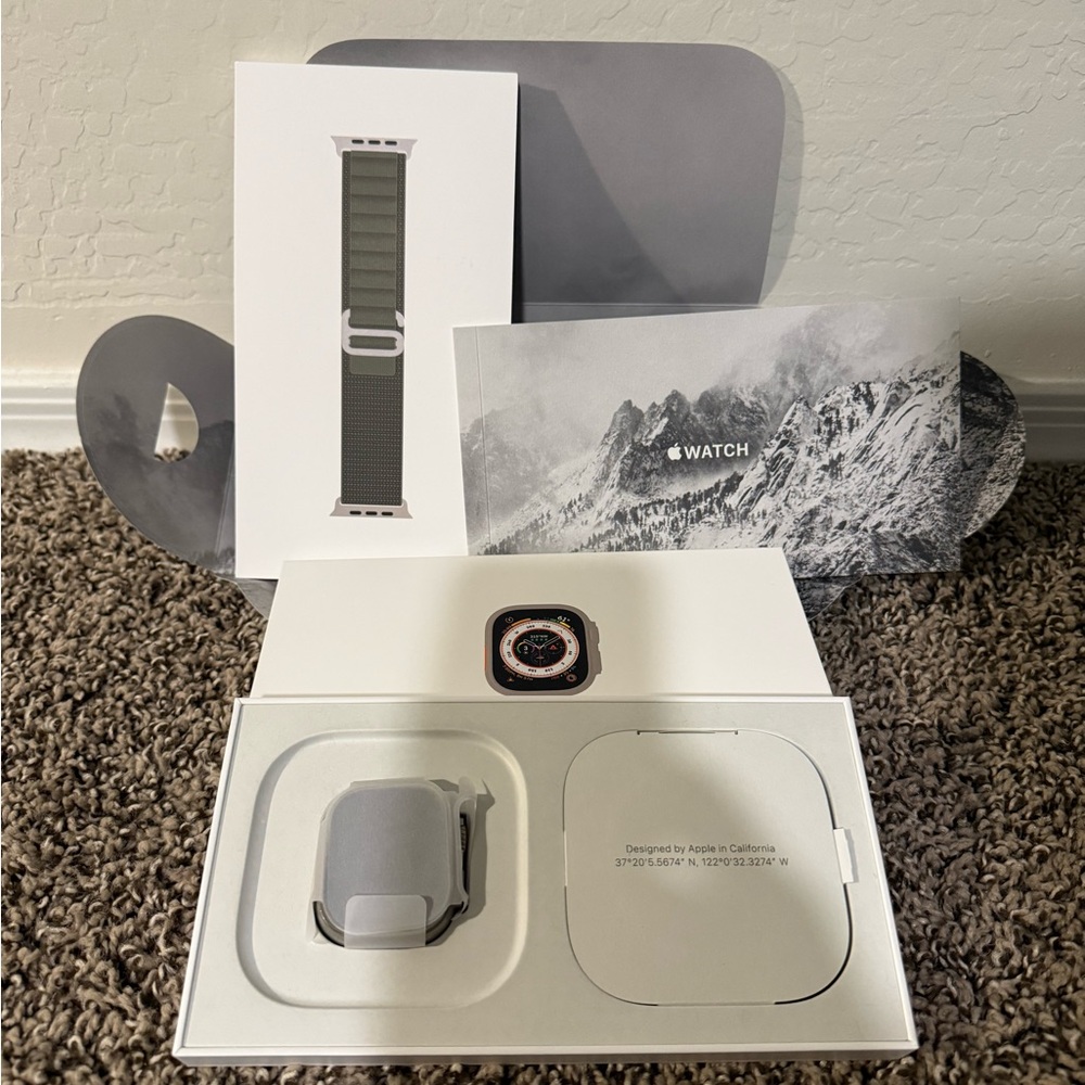 Ultra Apple Watch 49mm with Green Band